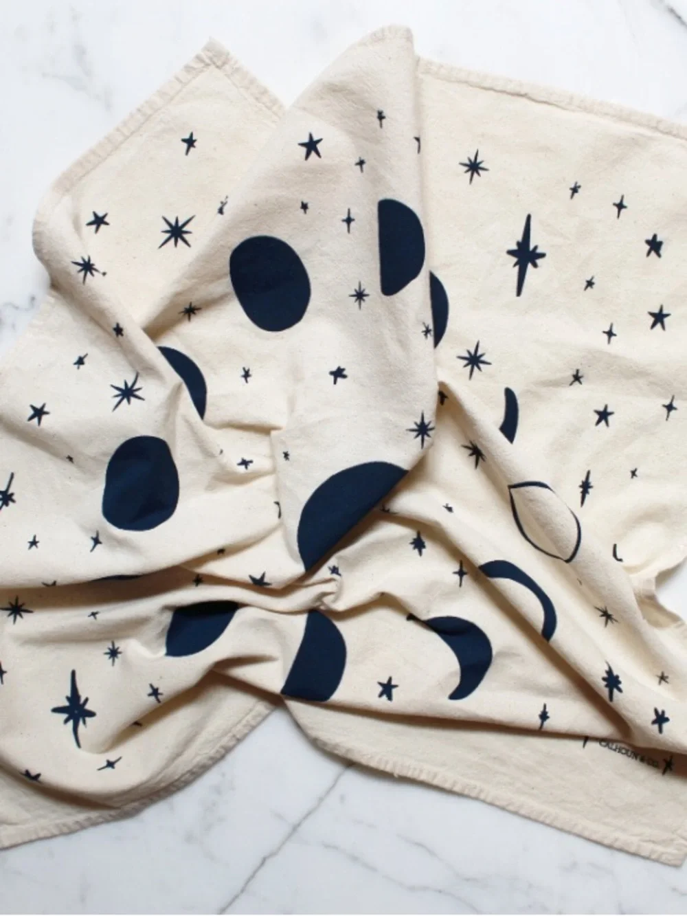 New🌟 Moon Phases Tea Towel Navy